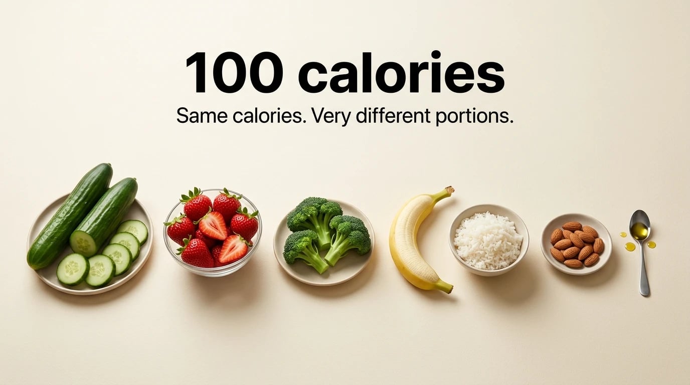 What Does 100 Calories Look Like? 40 Foods in Grams | CalorieCue