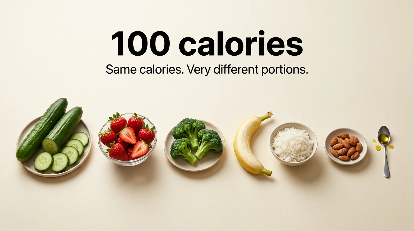 What Does 100 Calories Look Like? 40 Foods in Grams | CalorieCue